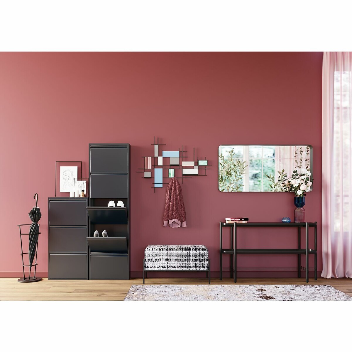 Miroir Bella 180x60cm noir, KARE DESIGN