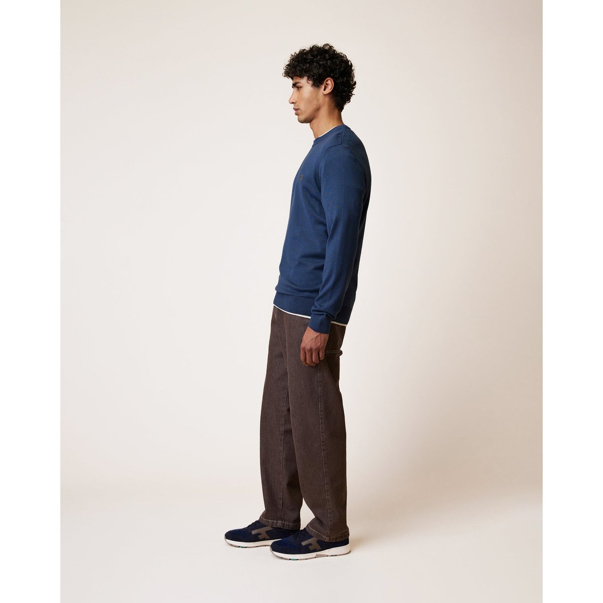 Pull en maille bleu marine, FAGUO