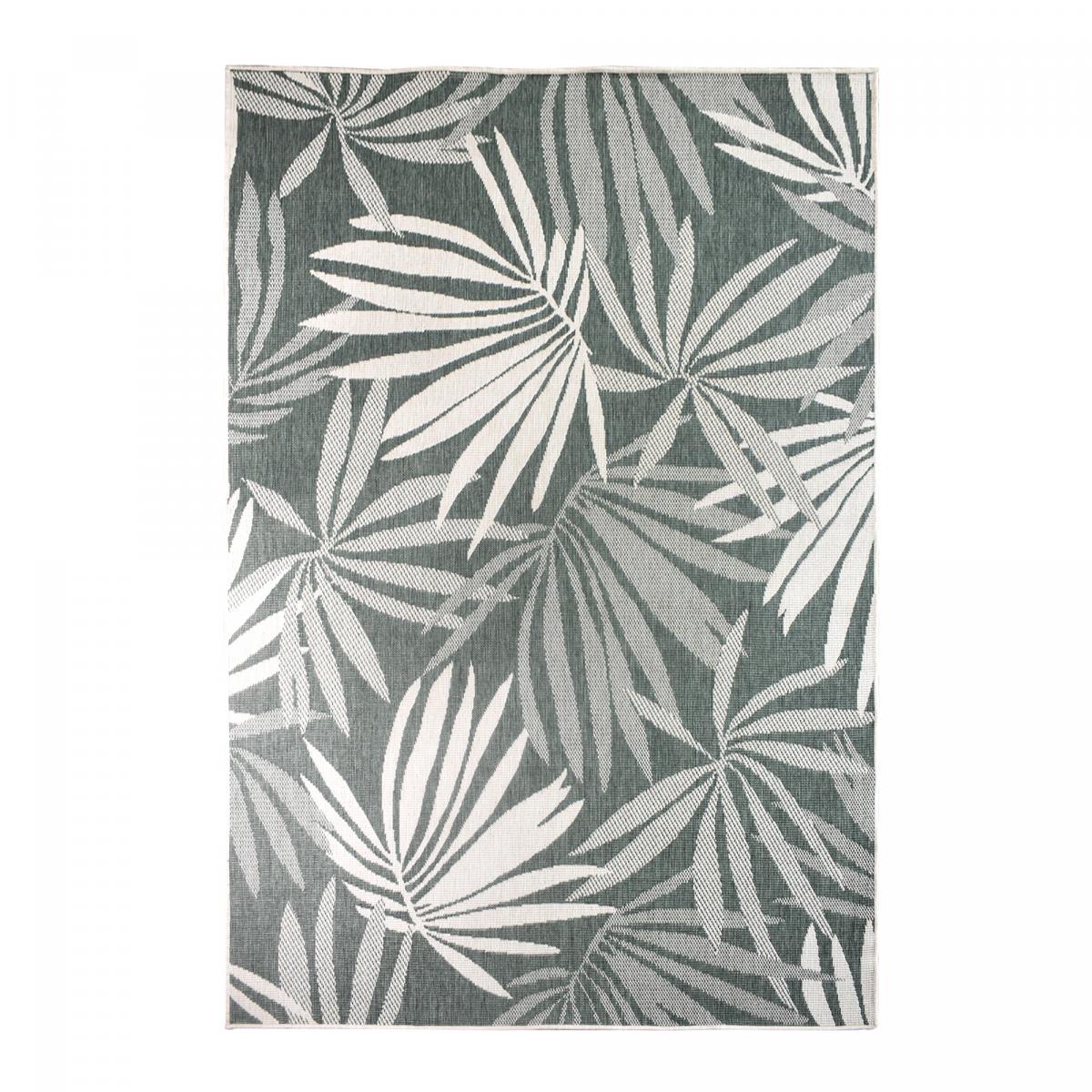 Tapis extérieur, kilim reversible AG REVERSIBLE écru, vert, UN AMOUR DE TAPIS