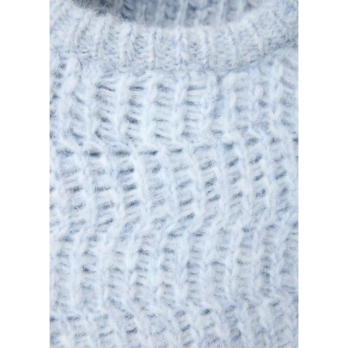 Pull-over maille tressée bleu ciel, MANGO KIDS