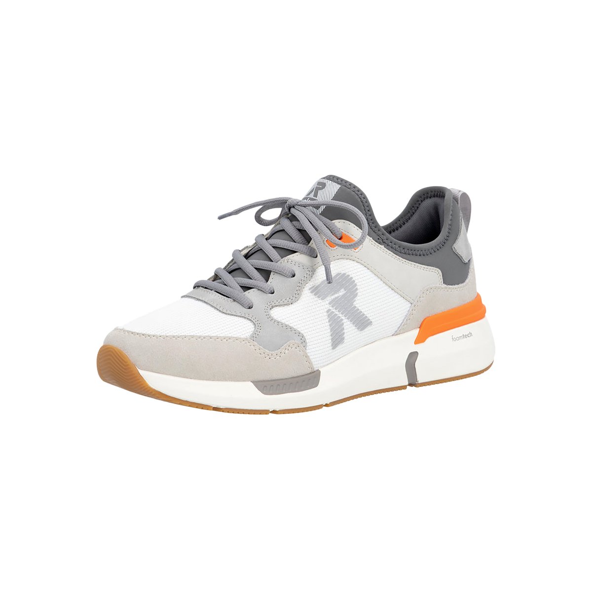 Basket Cuir Morelia gris - combi, RIEKER