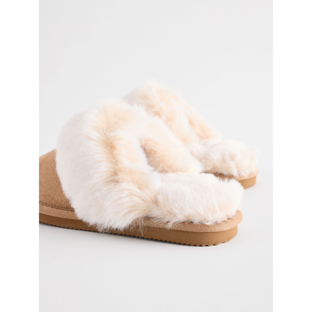 Chaussons mules marron fauve, NEXT