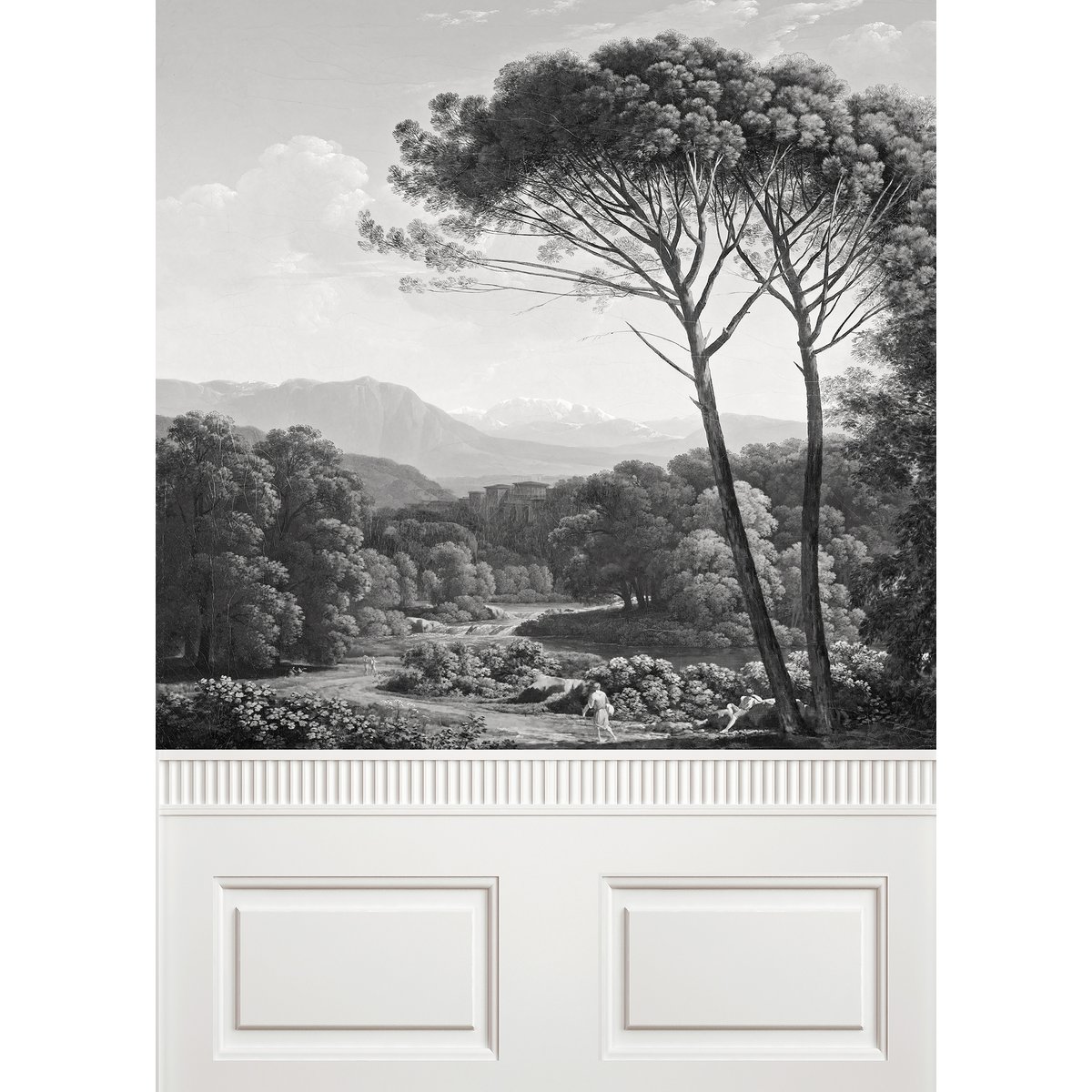 Papier peint panoramique MARIENN grey, LE PAPIERS DE NINON