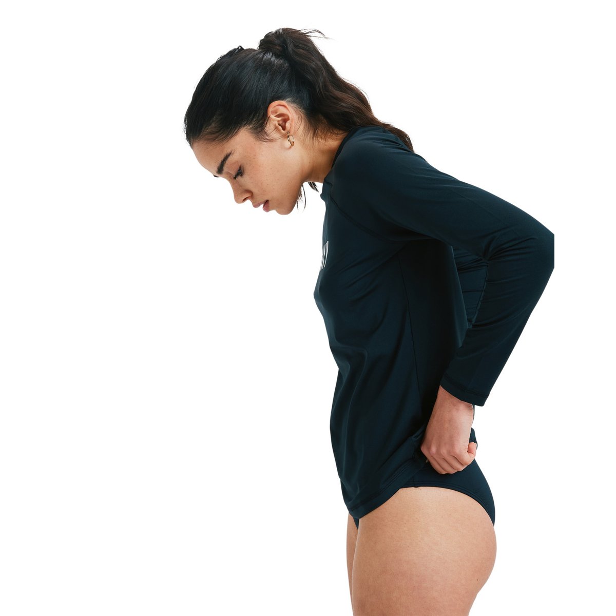 Lycra manches longues ESSENTIALS. noir anthracite, ROXY