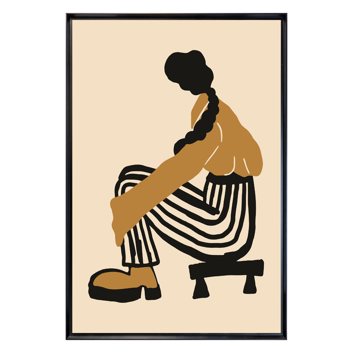 Tableau Mural Encadré Silhouette Femme Minimaliste ILLUSTRATION tableaux encadrés, CEANOTHE