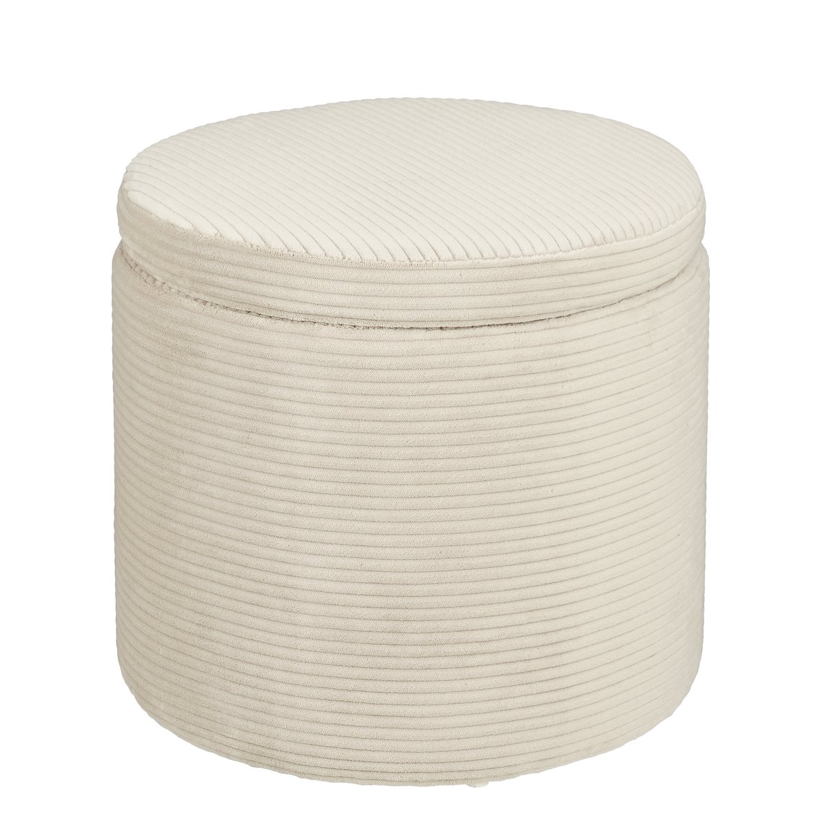 Pouf de rangement YOOLA blanc cassé, MICA DECORATIONS