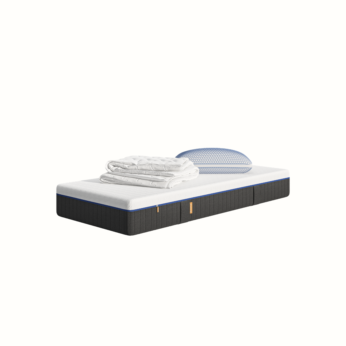 Pack Matelas Original Lite+ + Oreiller Original Confort Elite + Couette blanc/gris, EMMA