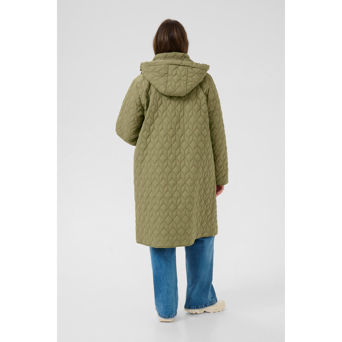 Manteau vert dusky green, KAFFE CURVE