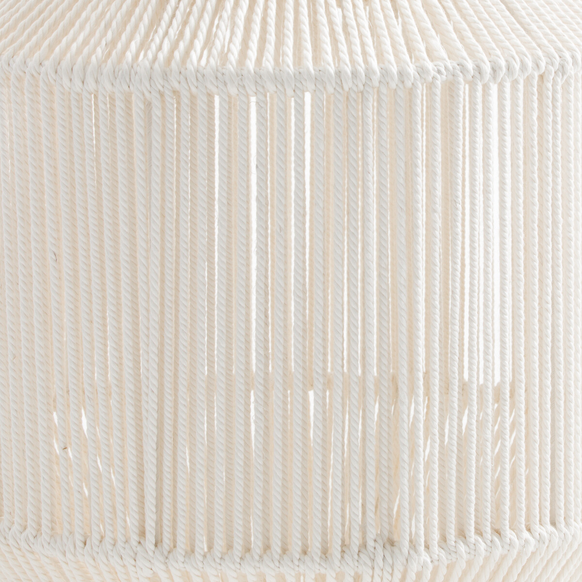 Panier rond tissé à la main en coton, grand modèle, FOLO ecru, AM.PM