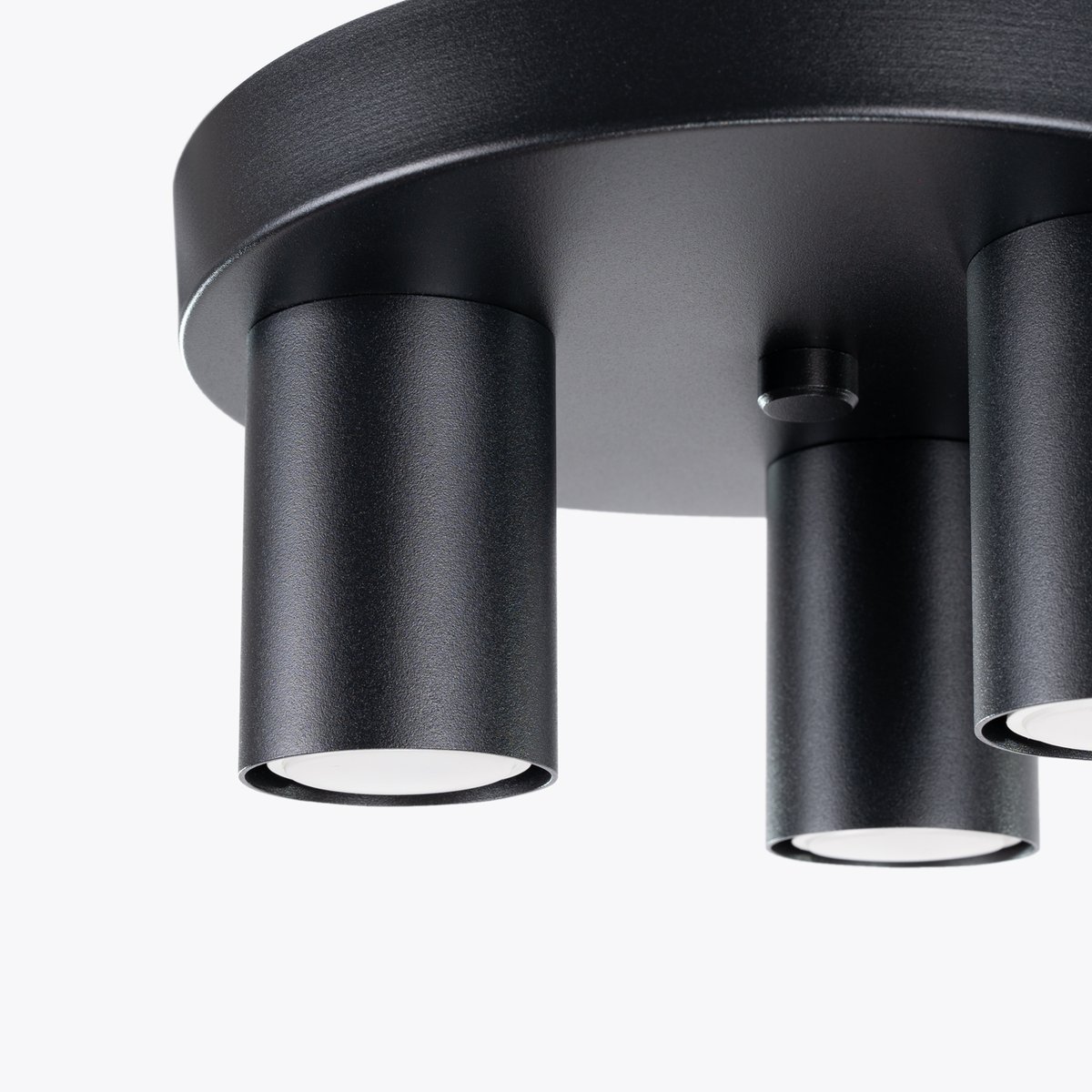 Plafonnier Acier Noir GU10 3 Lagos noir, EDEN