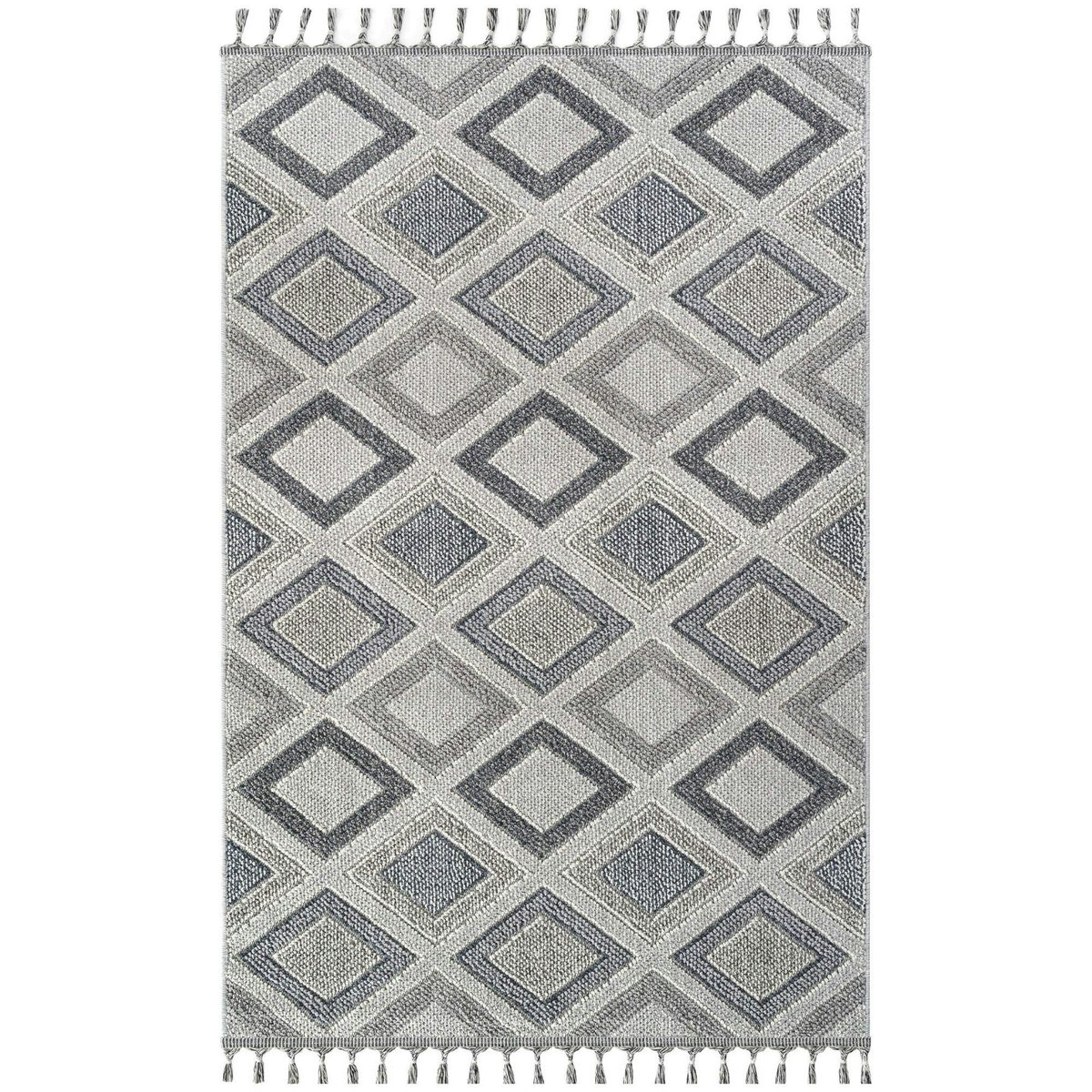 Tapis décoratif à motifs 120x180 ISTANBUL gris (losanges), PIER IMPORT