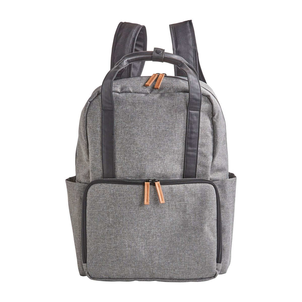 Sac à dos à langer gris chiné, VERTBAUDET