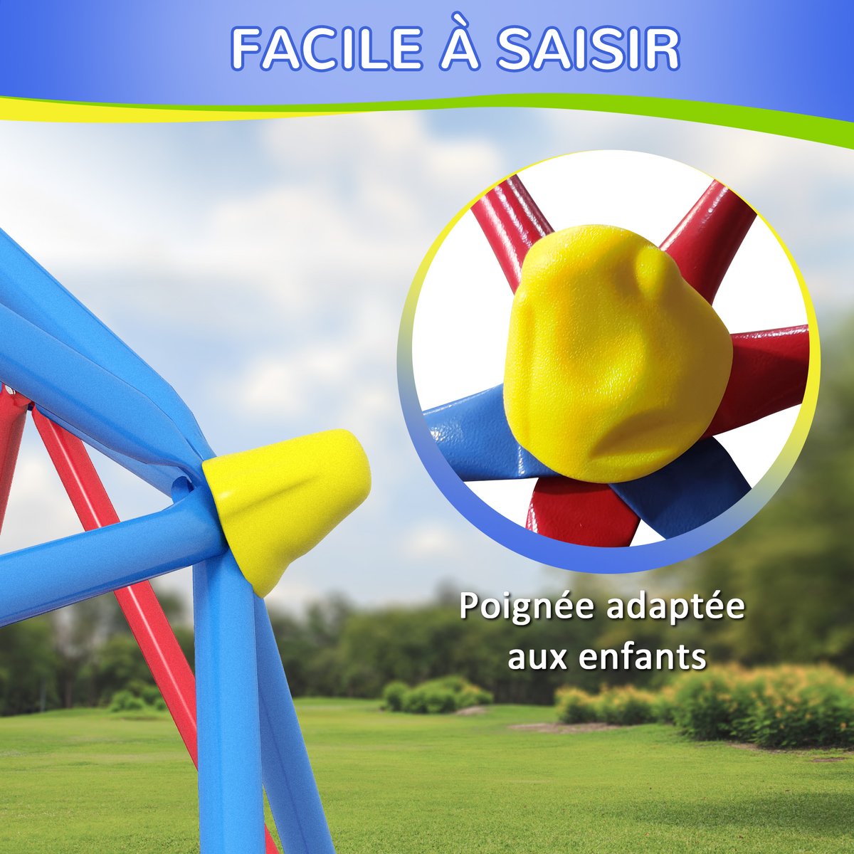Parcours d'escalade pour enfants Métal multicolore, OUTSUNNY
