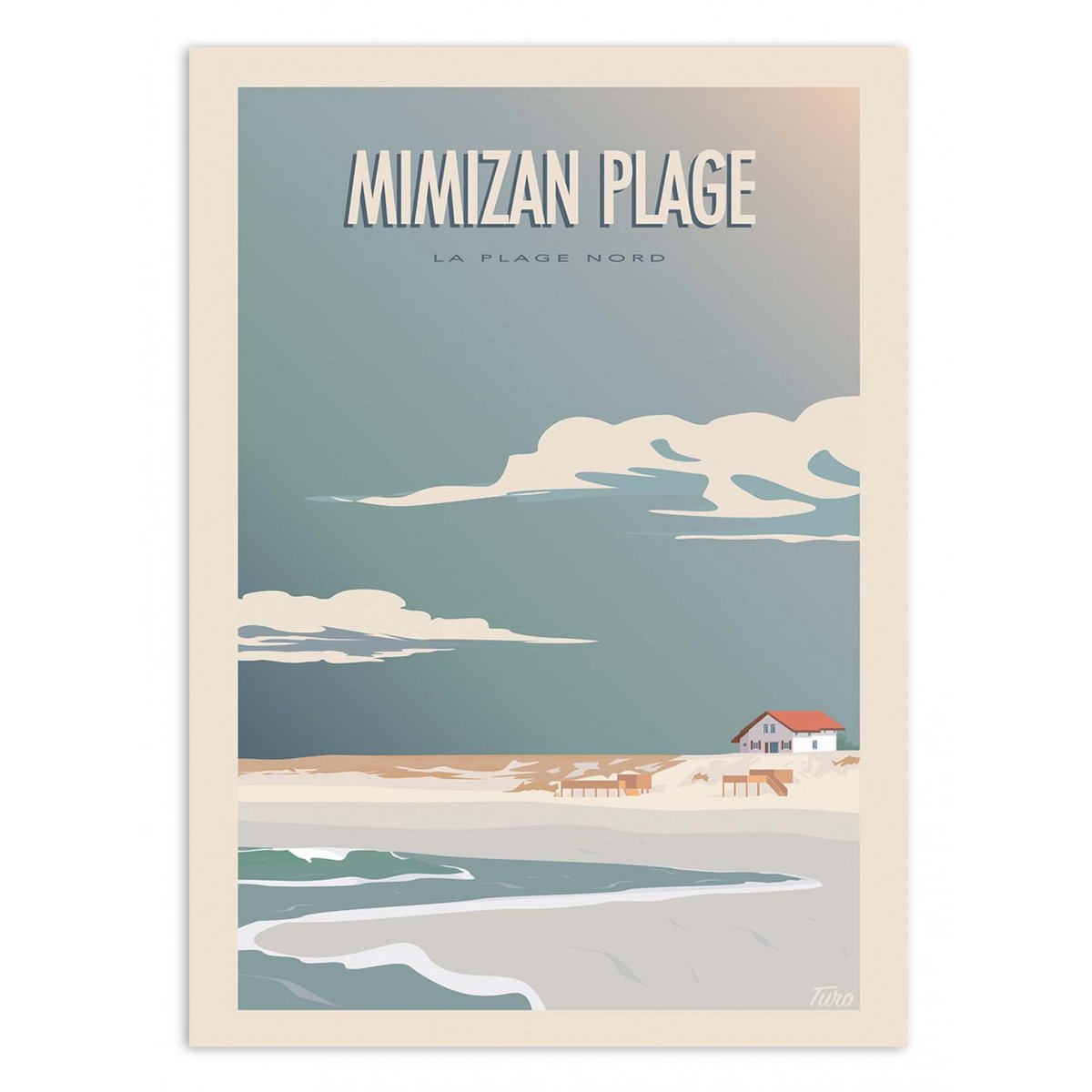 Affiche d'art - Mimizan Plage - Turo Memories Studio affiche d'art, WALL EDITIONS