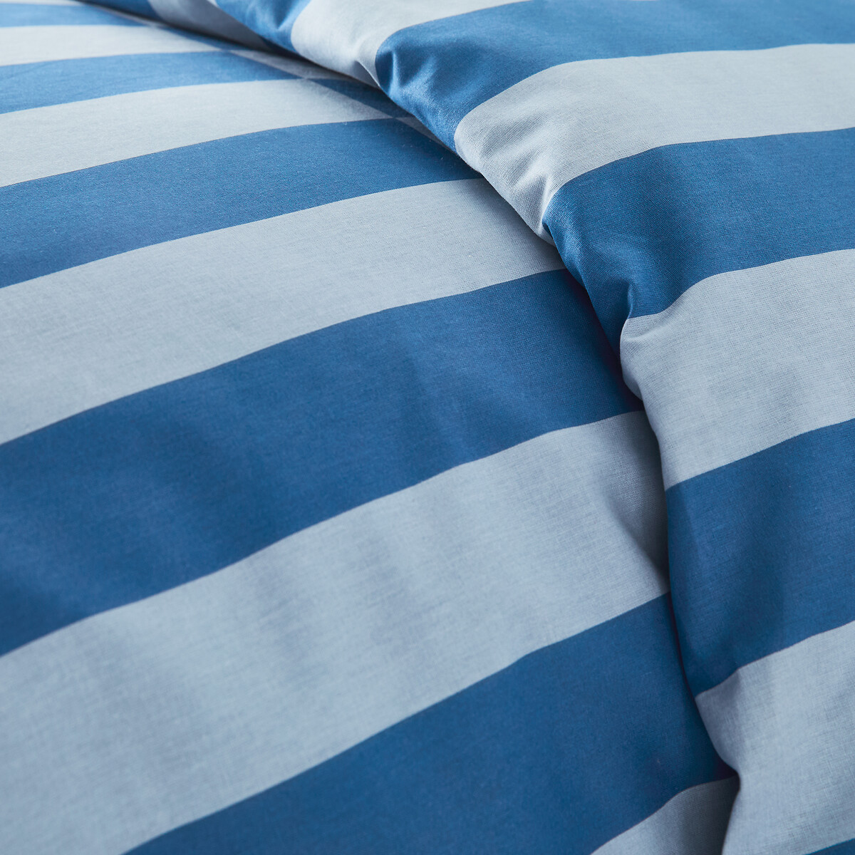 Housse de couette 50% coton recyclé, TABAKA BLEU bleu, LA REDOUTE INTERIEURS