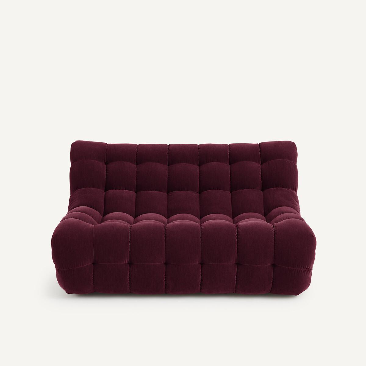 Divano modulare a 2 posti, imbottita, in velluto, Jud rosso bordeaux, AM.PM