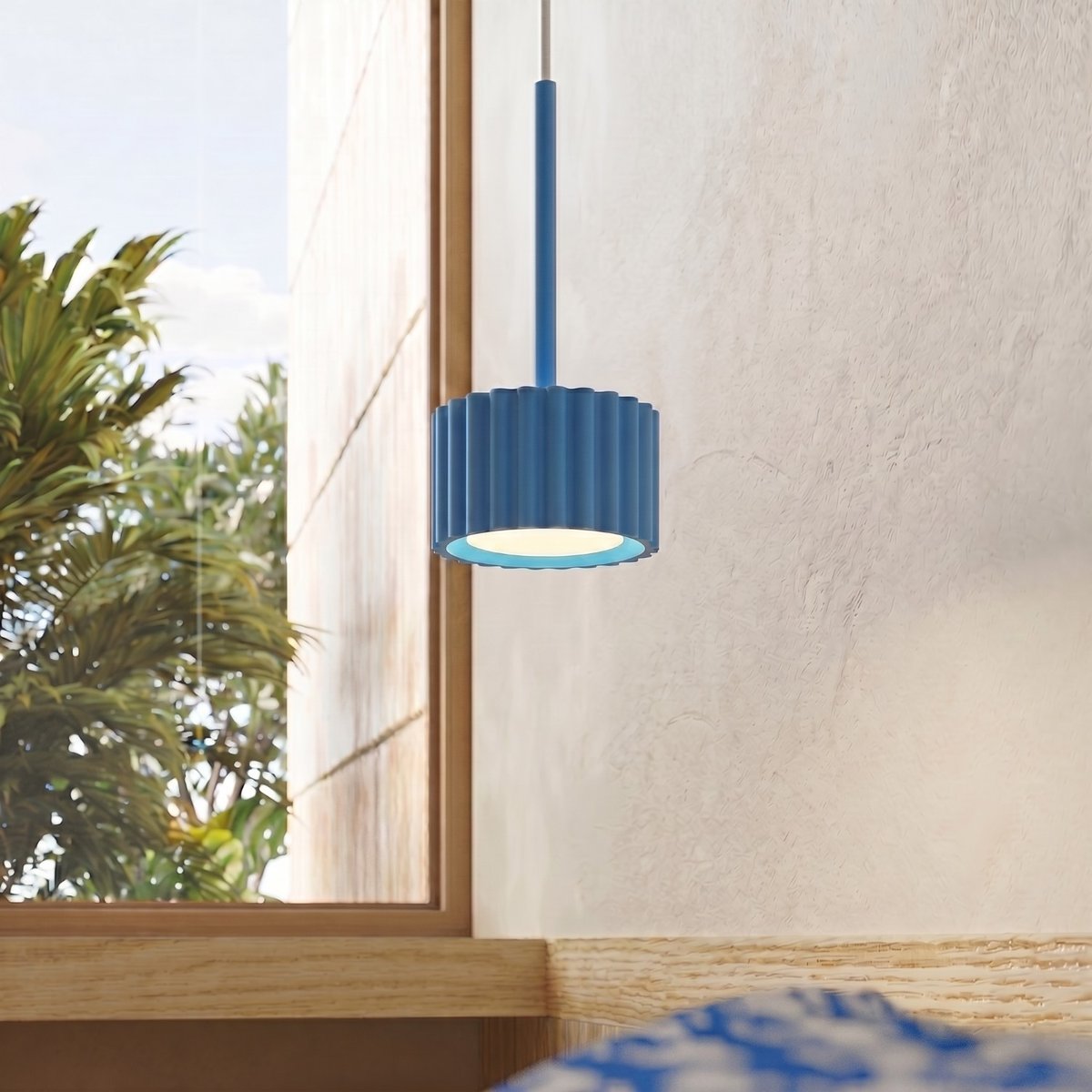 Suspension Aluminium Bleu Gx53 1 AURA bleu, EDEN