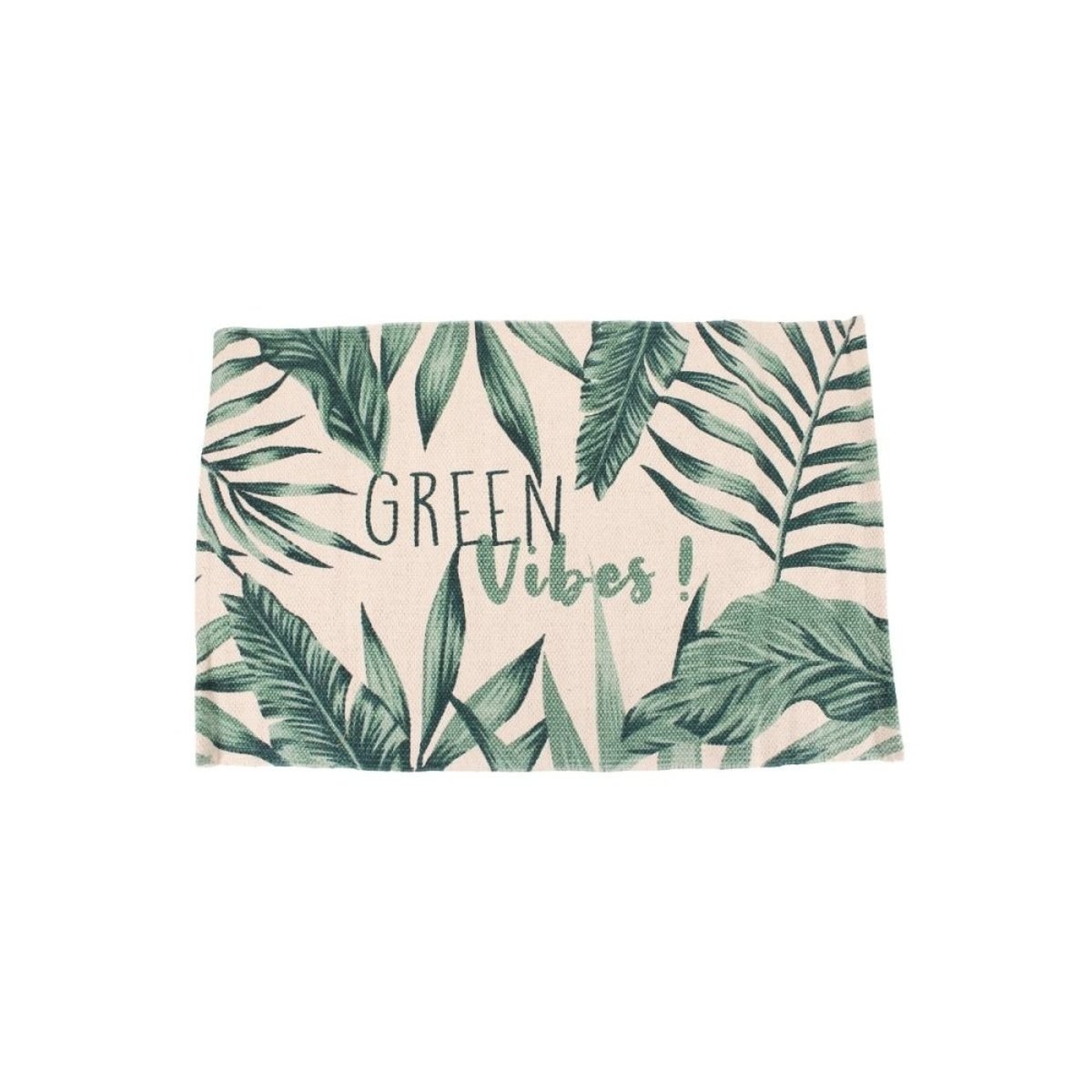 Tapis coton imprimé  80x50cm blanc, ORNAMI
