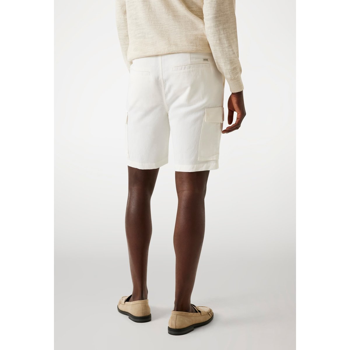 Short Cargo Sergé blanc, GUESS