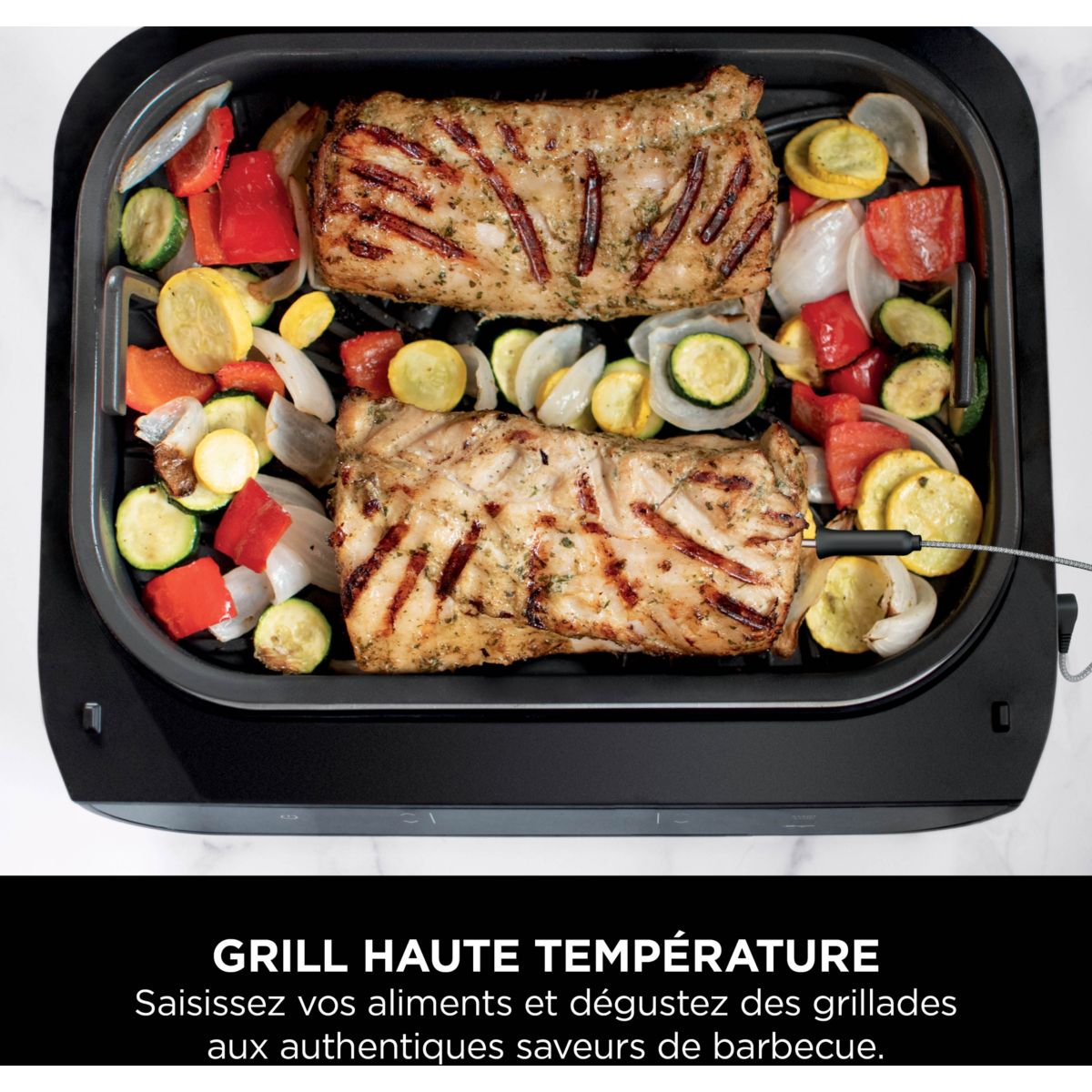 Grille-viande Foodi DG551EU thermosonde à poser, 40x27 cm couleur unique, NINJA