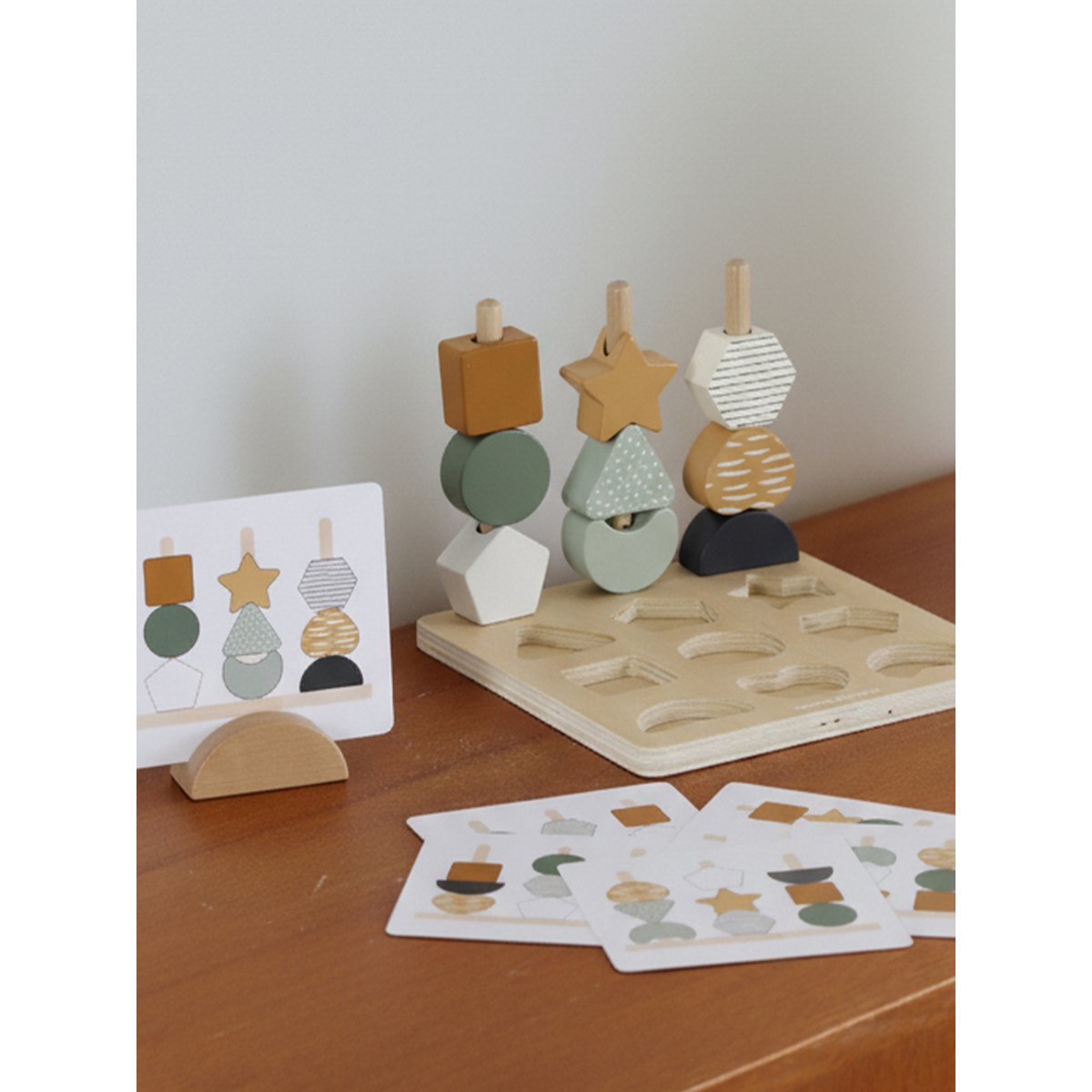 Puzzle perles 2 en 1 TANZANIE en bois FSC® beige, VERTBAUDET