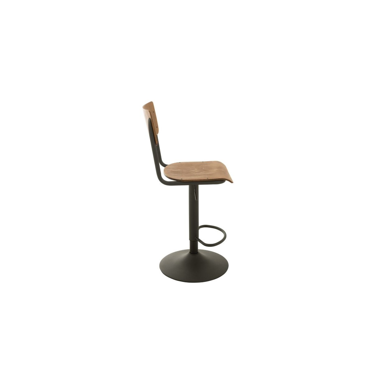 Chaises de bar écolier en bois et en métal (lot de 2) - NICOLAS marron clair, HELLIN, DEPUIS 1862