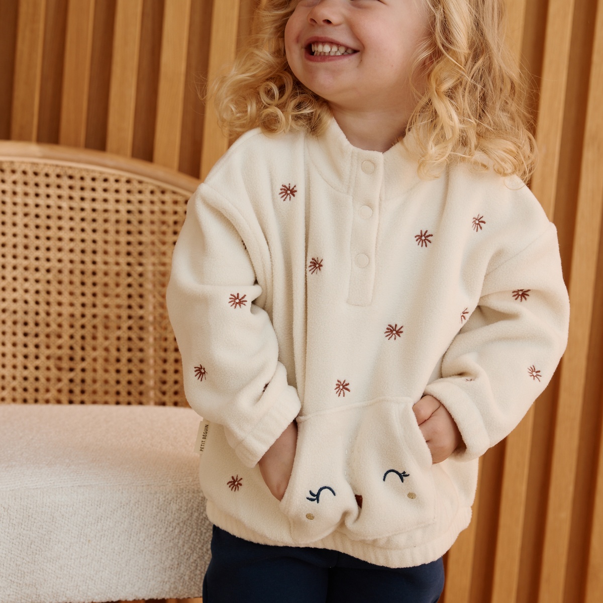 Ensemble bébé sweat en polaire et legging ultra chaud Ollie bleu, PETIT BEGUIN