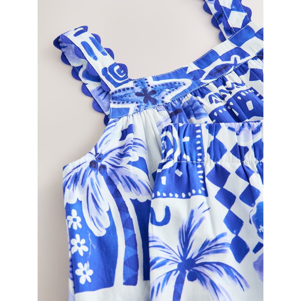 Ensemble pantalon et chemisier bleu cobalt, NEXT