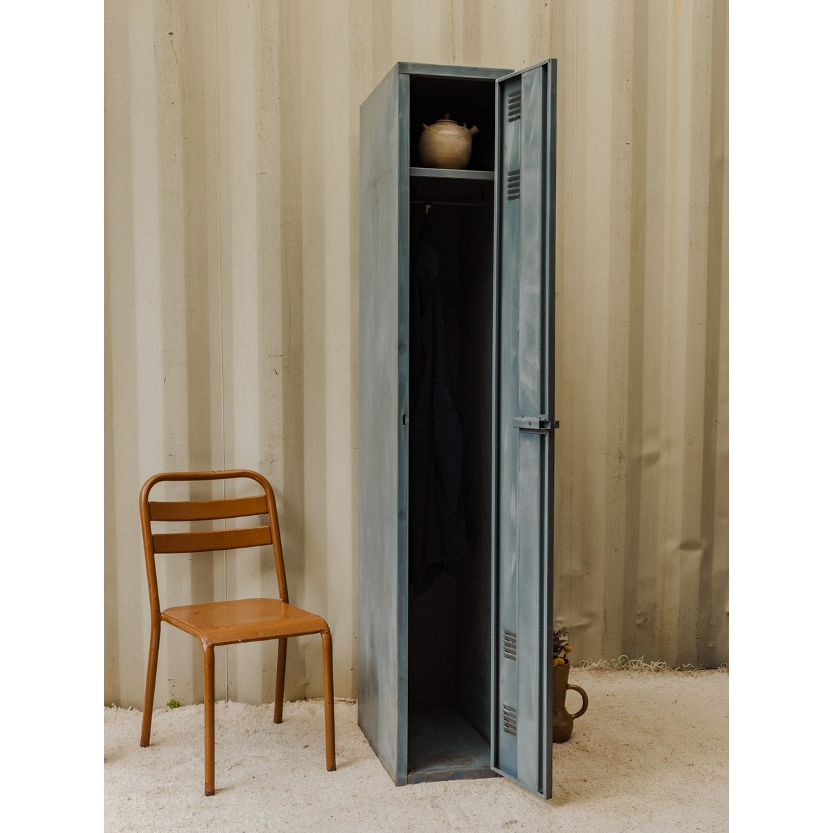 Vestiaire en métal gris Fernand N°345 - Bon état gris, DEBONGOUT