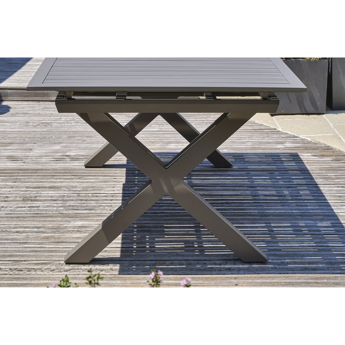 Table de jardin en aluminium FLORIDE quartz, DCB GARDEN