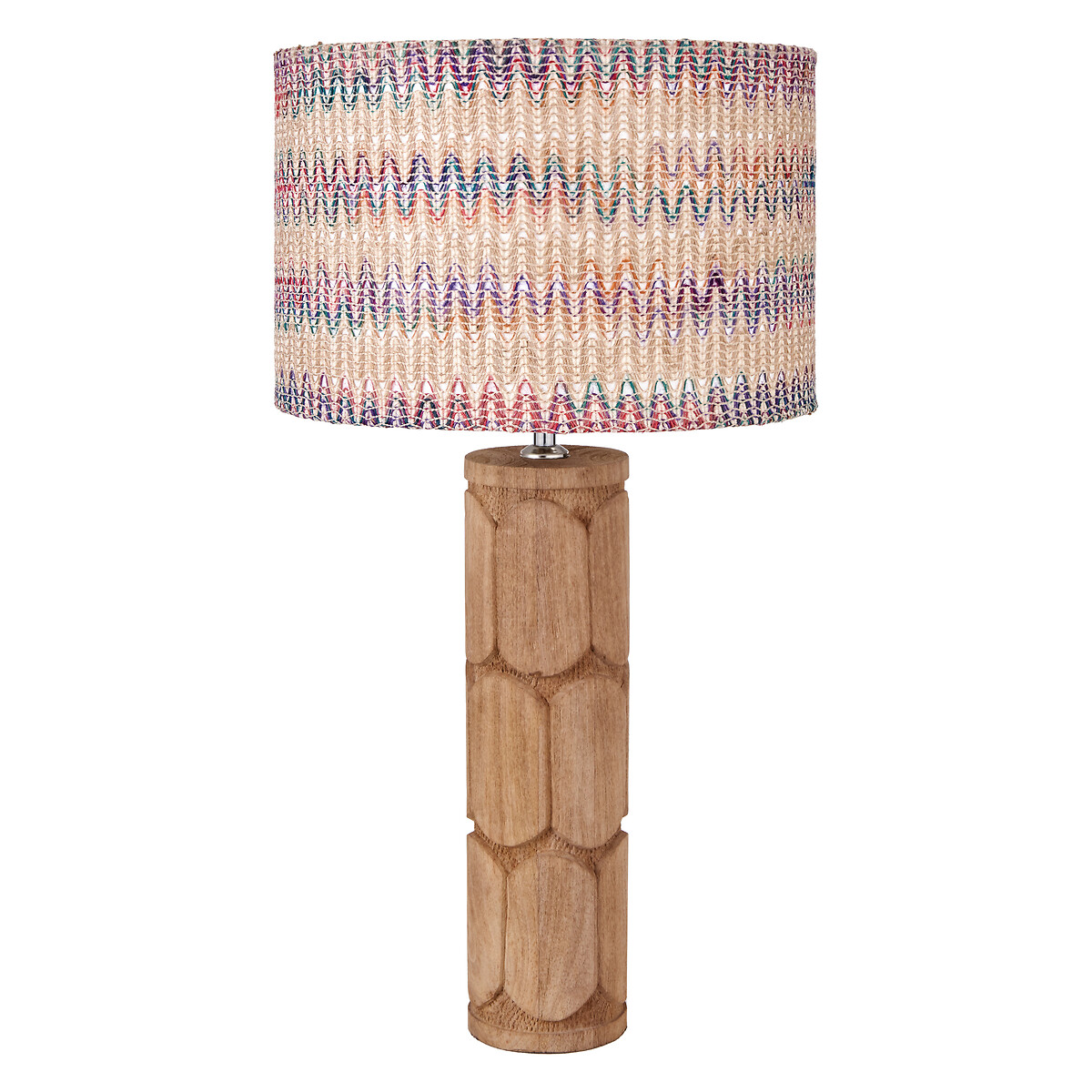 Aurelio Tall Embossed Wood Table Lamp natural, ÉDITÉ