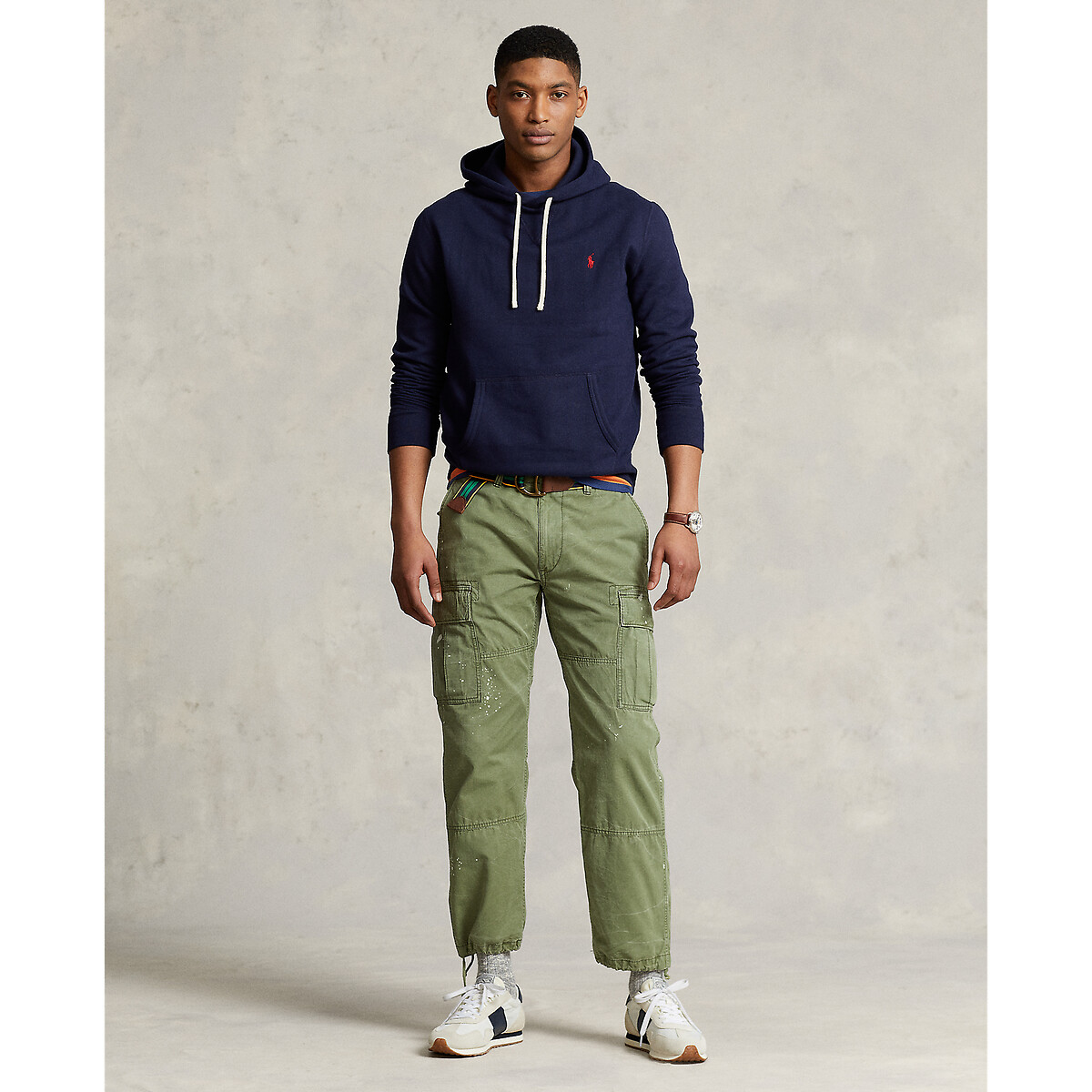 Sweat à capuche RL en molleton bleu marine, POLO RALPH LAUREN