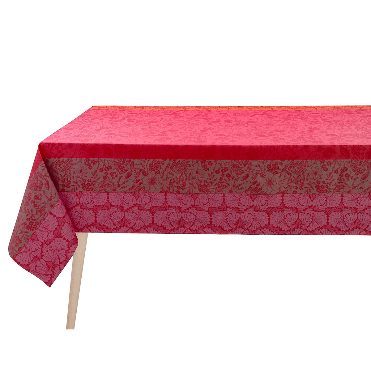 Nappe enduite en Coton, COTTAGE fleury, LE JACQUARD FRANCAIS