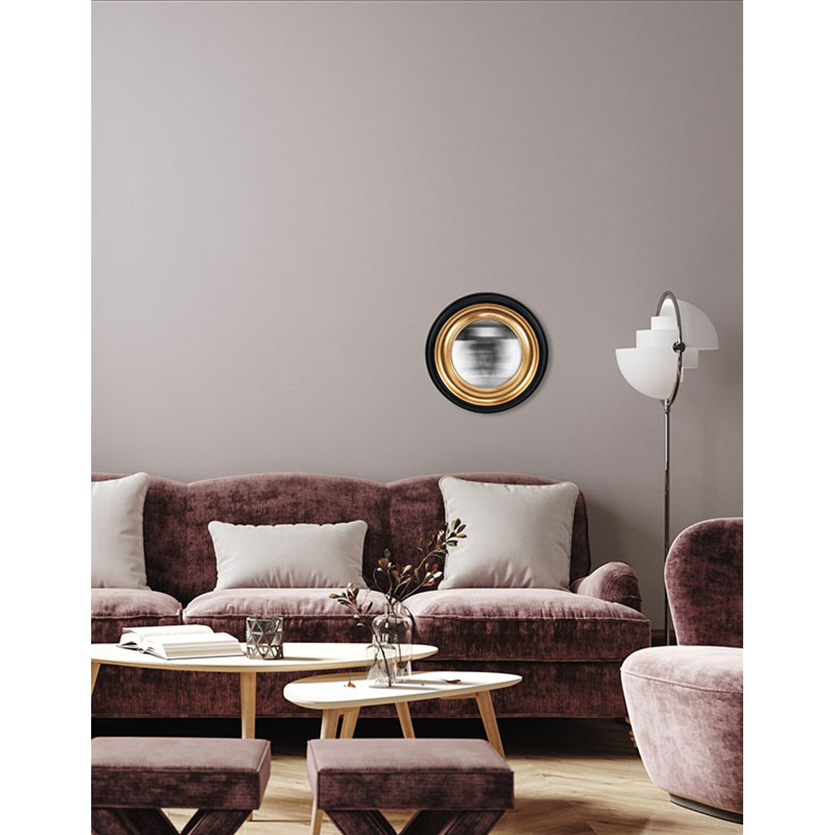 Miroir convexe rond 23,5cm noir, EMDE