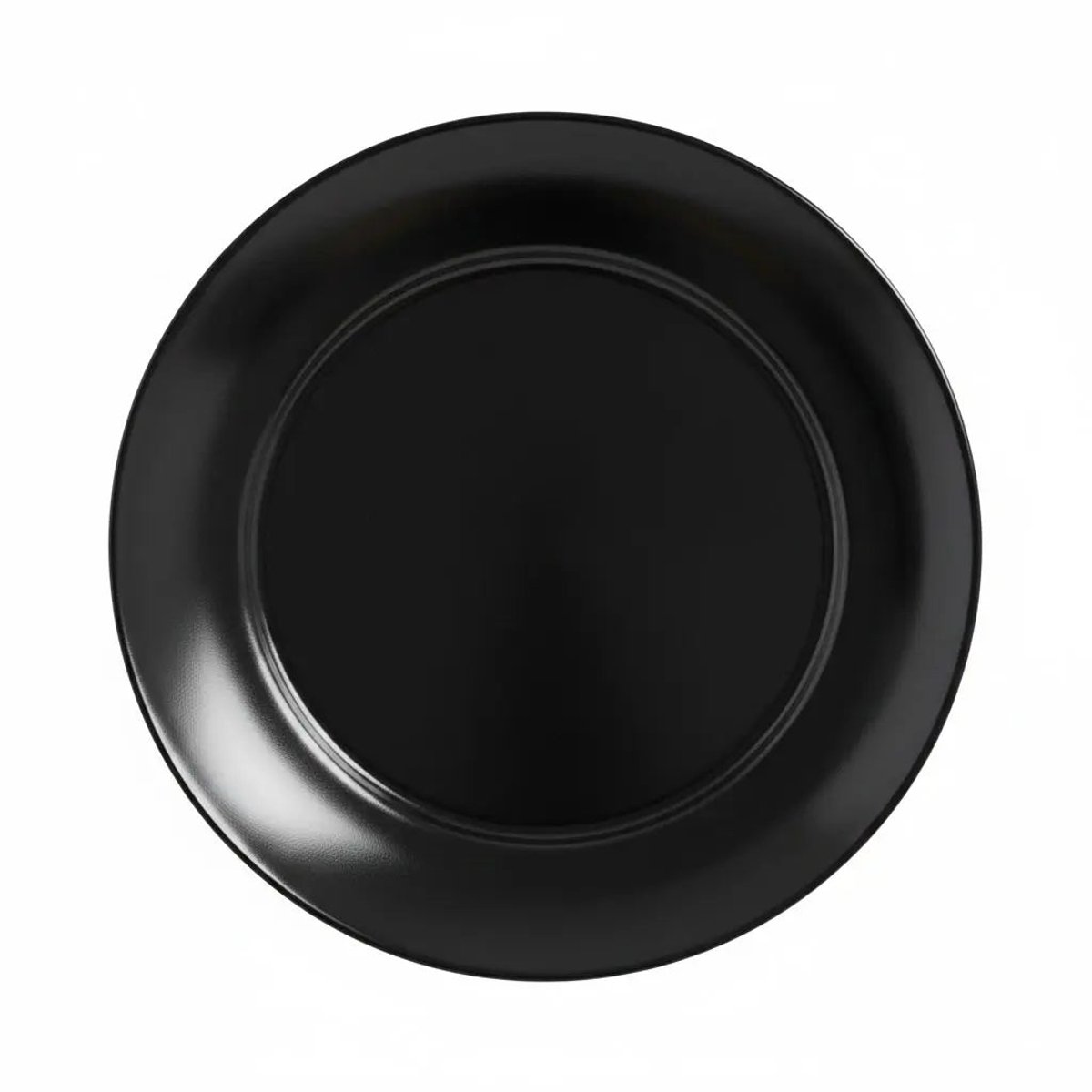 6 assiettes plates noires en verre 25 cm -APY noir, LUMINARC