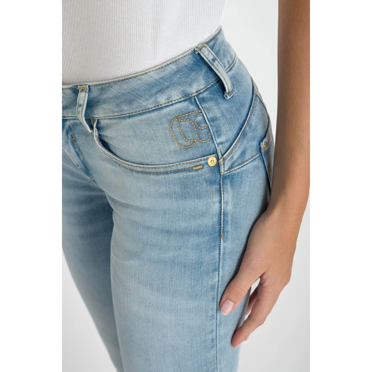 Jeans push-up slim PULP, longueur 34 blue, LE TEMPS DES CERISES