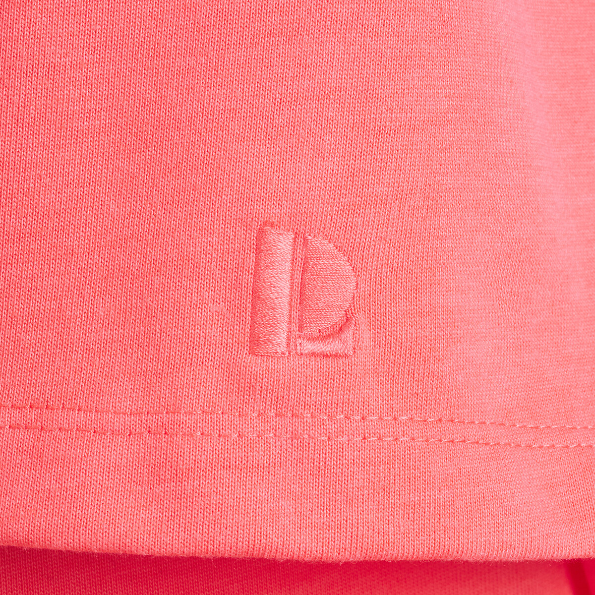 Camiseta oversize, cuello redondo, manga corta, motivo bordado, de punto grueso rosa , LA REDOUTE COLLECTIONS