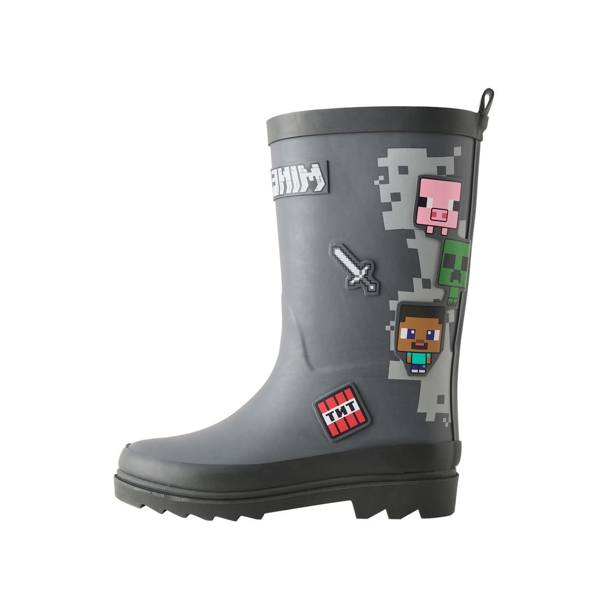 Bottes en caoutchouc minecraft gris, NEXT