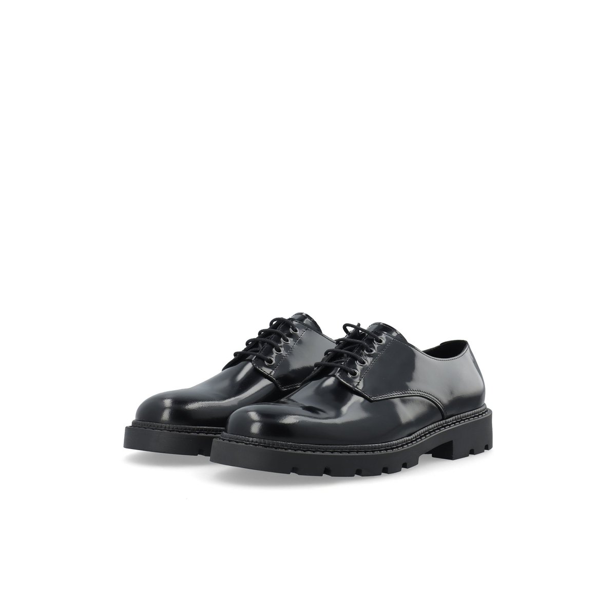 Derbies En Cuir black1, BIANCO
