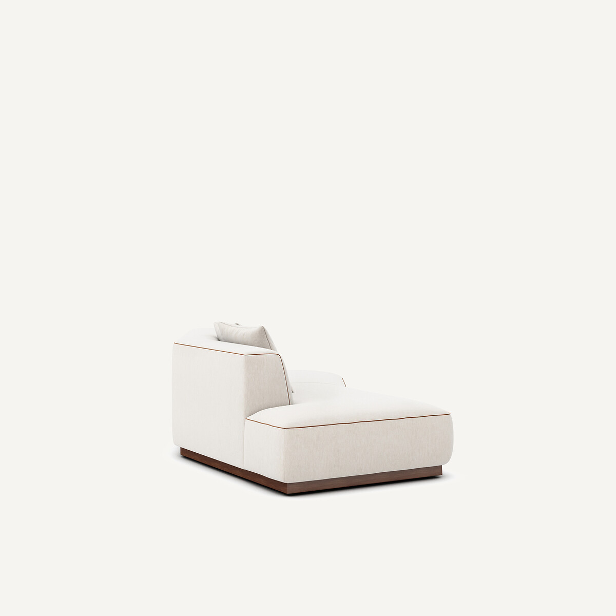 Demi-canapé gauche en velours chenille, JACOPO blanc, AM.PM