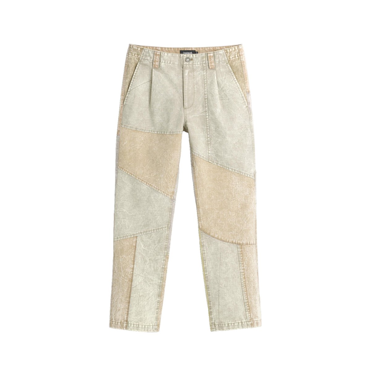 Pantalon patchwork beige, DESIGUAL