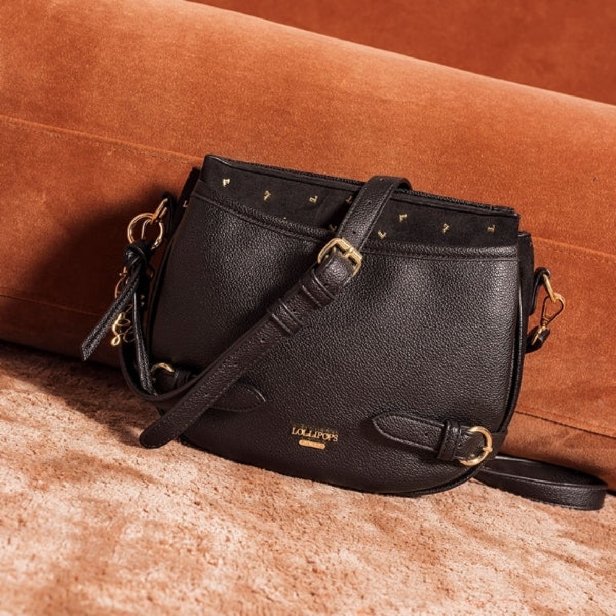 Sac multi poches Tobi noir,doré, LOLLIPOPS