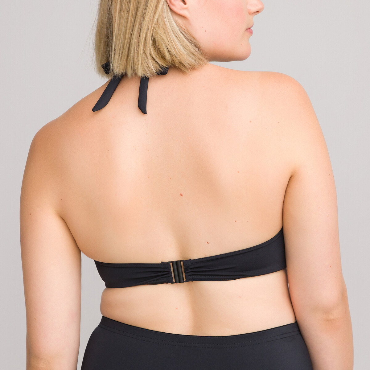 Halterneck Bikini Top black, LA REDOUTE COLLECTIONS PLUS