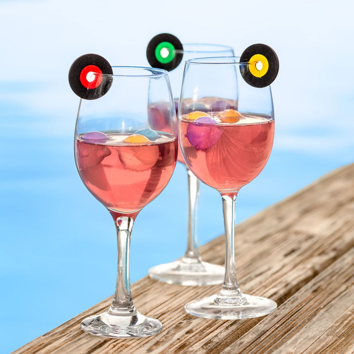 Set de 6 marqueurs de verre Jukebox multicolore, PYLONES