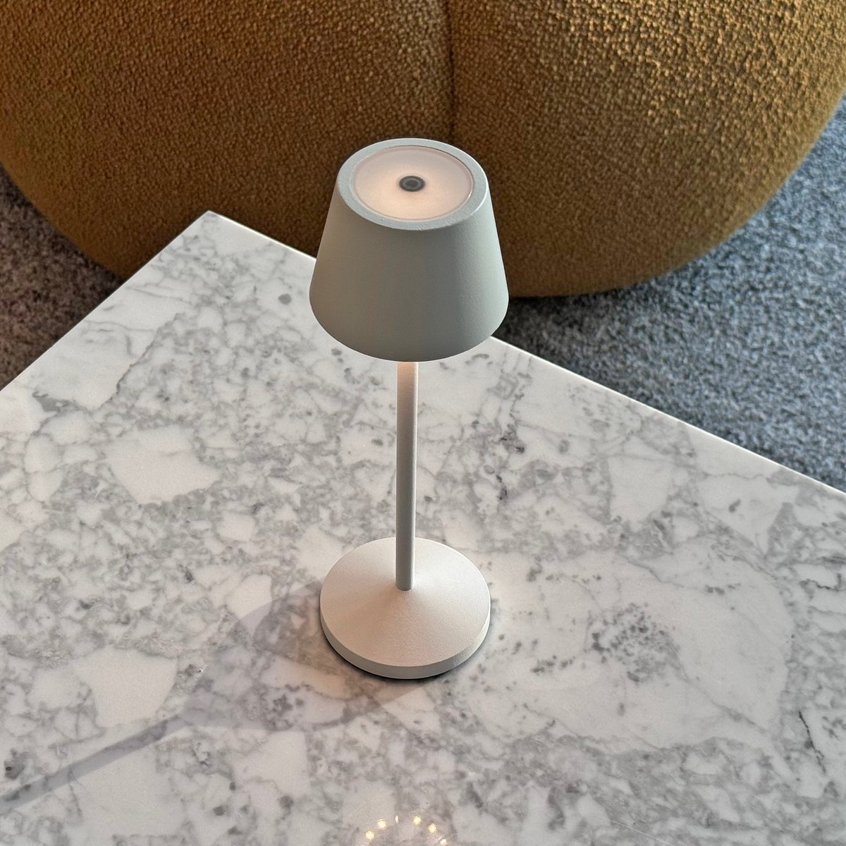 Lot de 9 Lampes de table avec socle 9x EMILY blanc, LUMISKY