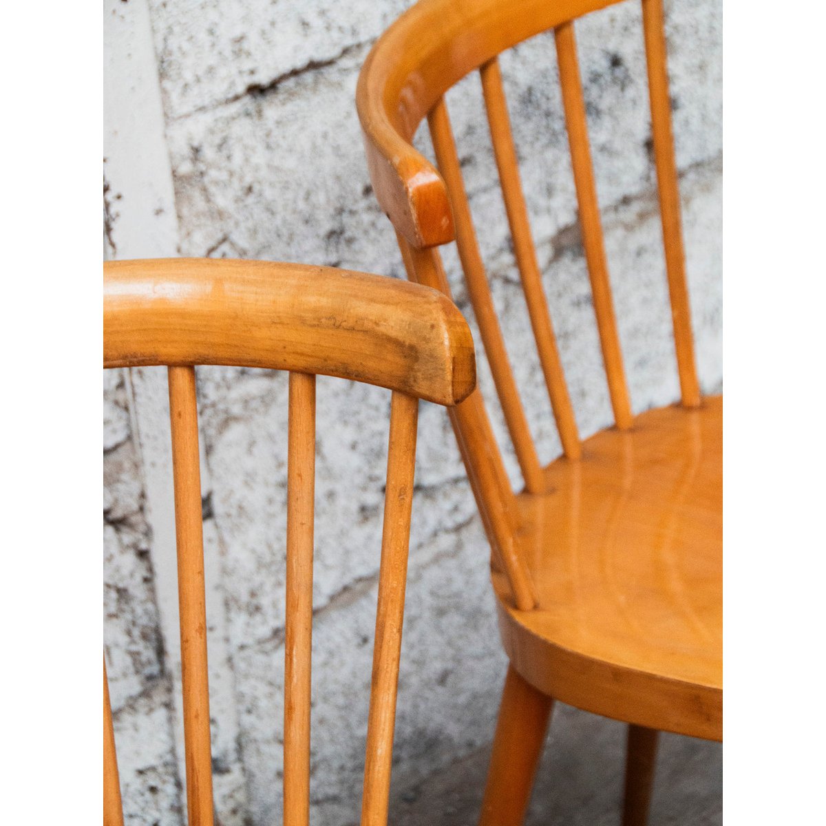 Paire de chaises style Baumann Alma N°730 - Bon état bois, DEBONGOUT