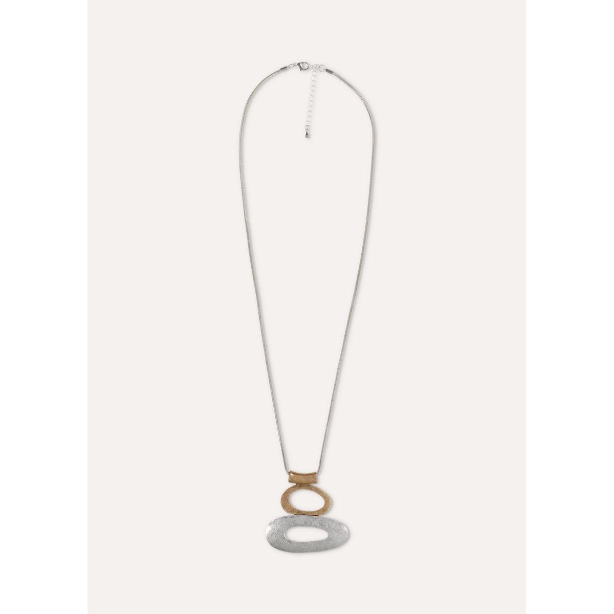 Collier sautoir doré et argenté light gold/silver, LA FEE MARABOUTEE