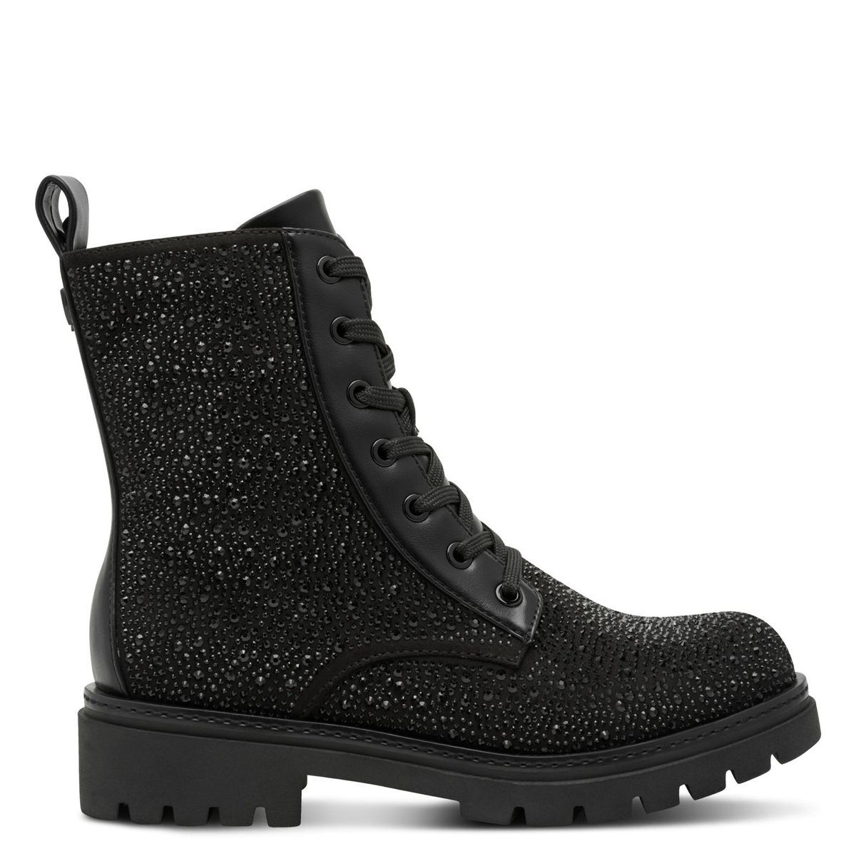 Bottine talon bloc noir croco laque, MARCO TOZZI