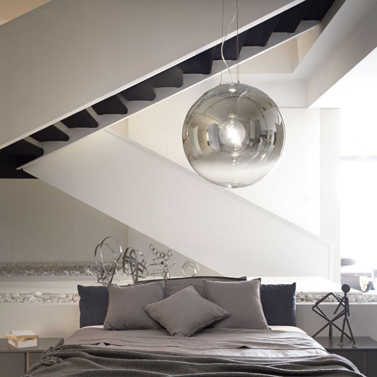 Suspension    MAPA FADE chromé, IDEAL LUX