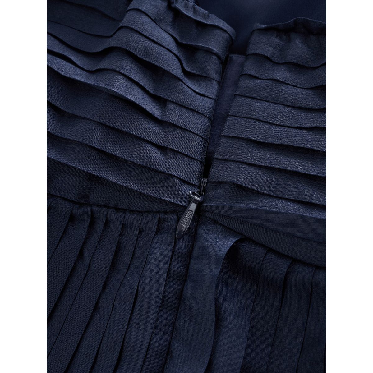 Robe longue bandeau plissée bleu marine, NEXT